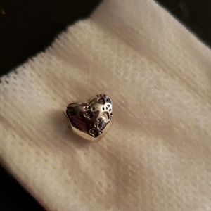 925 pandora heart charm with paw prints